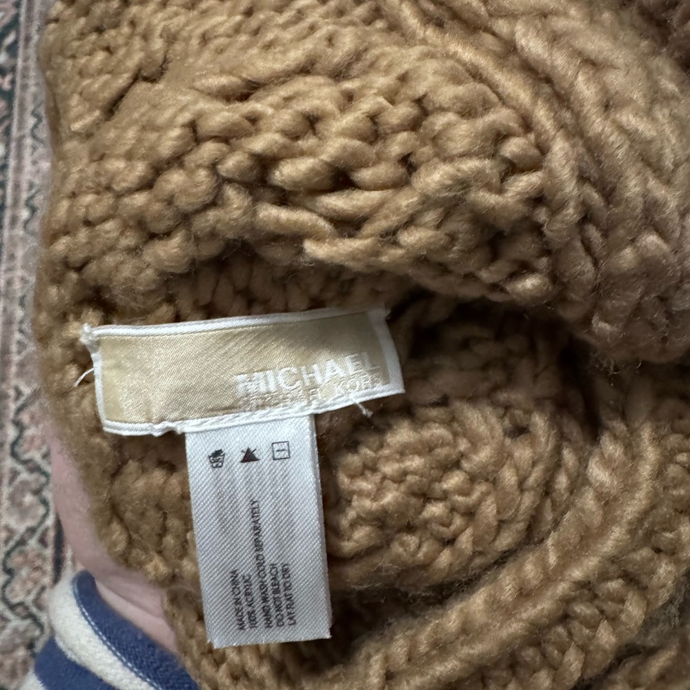 Michael Kors Warm Brown Knit Scarf